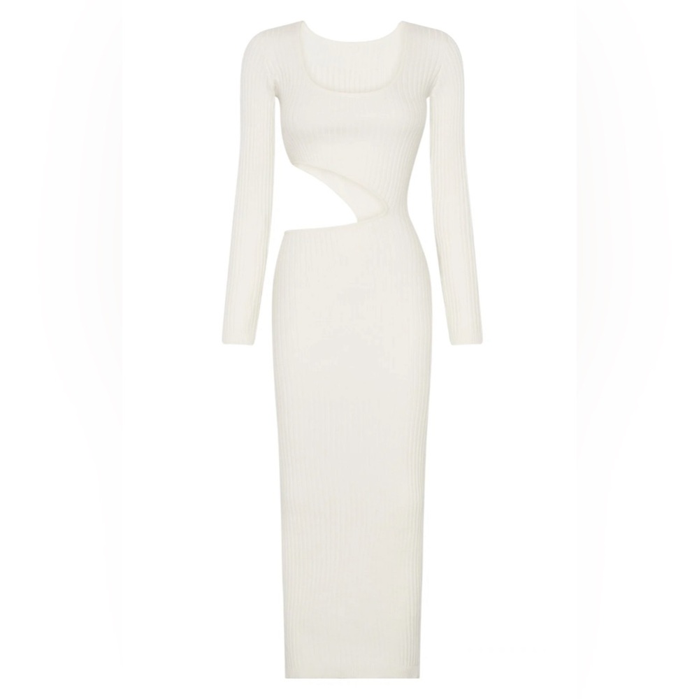 Meshki Asymmetrical White Dress